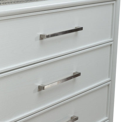 Reflections - 5 Drawer Chest With Lights - White - Hornell Furniture Outlet