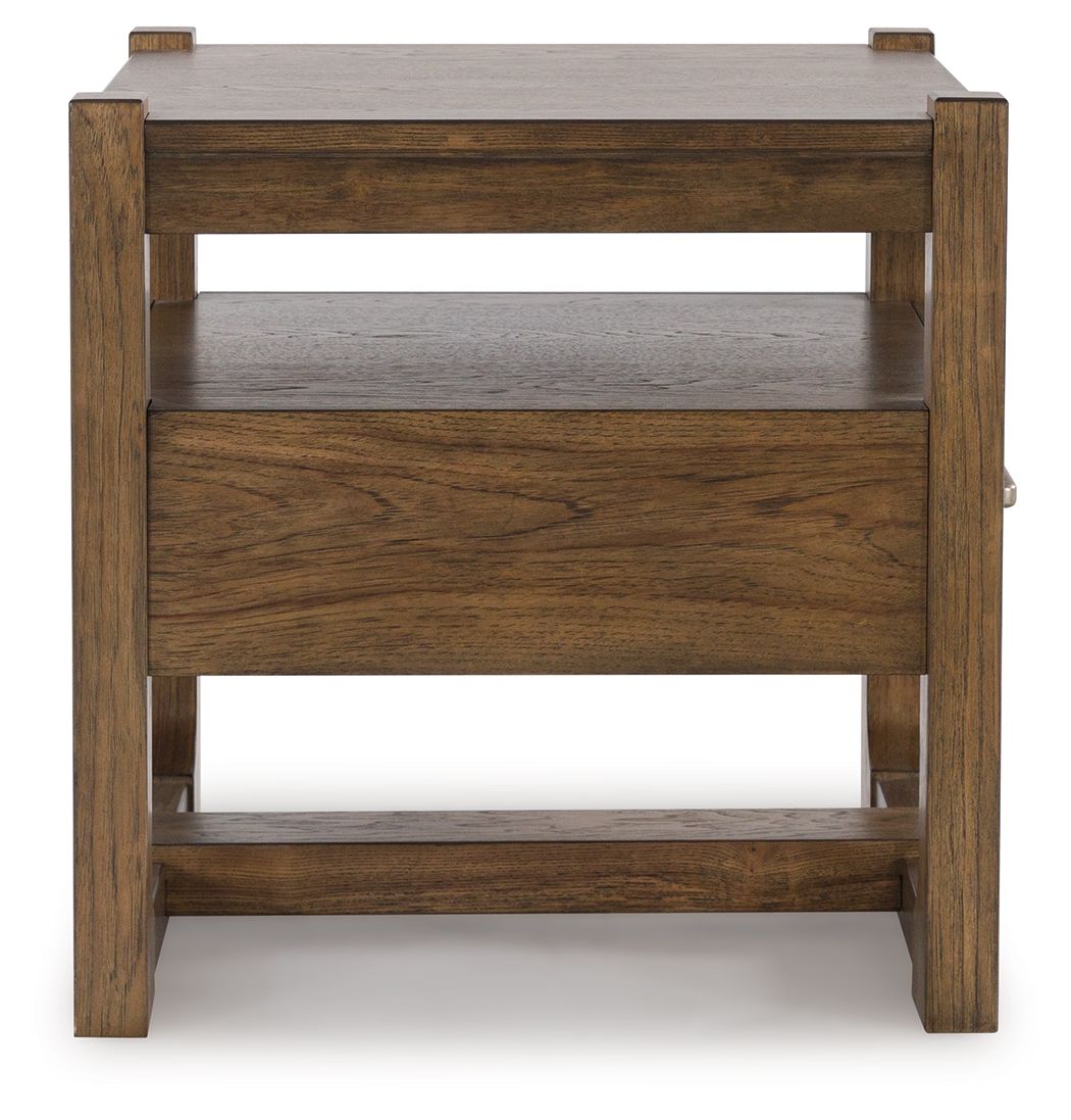 Cabalynn - Light Brown - Square End Table - Hornell Furniture Outlet