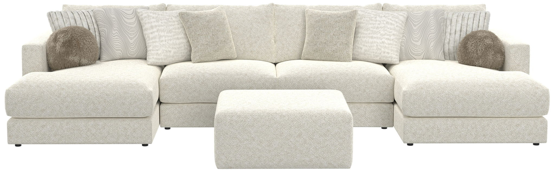 Ritzy - Modular Sofa And Included Cocktail Ottoman - Hornell Furniture Outlet
