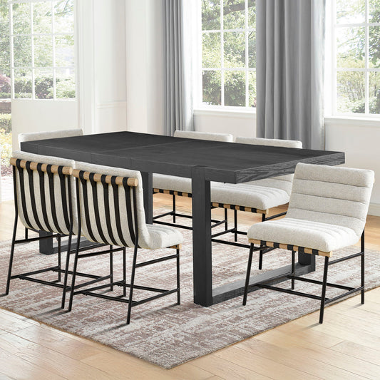 Yves - Dining Table With 6 Nicco Chairs - Hornell Furniture Outlet