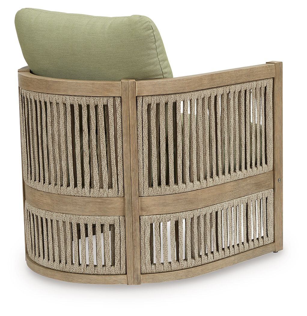 Serena Shores - Beige / Green - Lounge Chair With Cushion (Set of 2) - Hornell Furniture Outlet