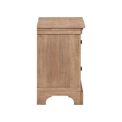 Haven Hills - Nightstand With Charging Station - Camel Beige - Hornell Furniture Outlet