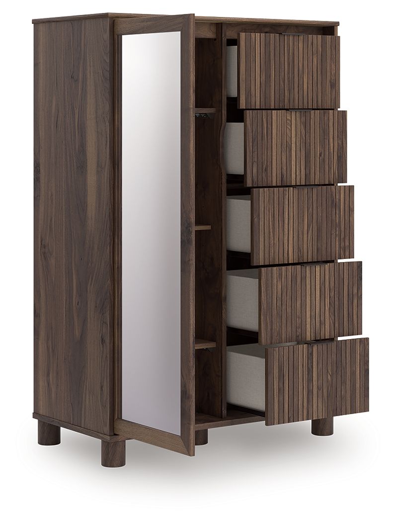 Pamytta - Brown - Dressing Chest - Hornell Furniture Outlet
