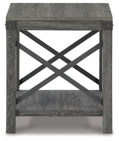 Freedan - Square End Table - Grayish Brown - Hornell Furniture Outlet