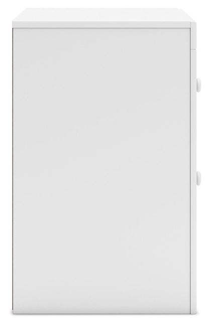 Mollviney - White - Two Drawer Night Stand - Hornell Furniture Outlet