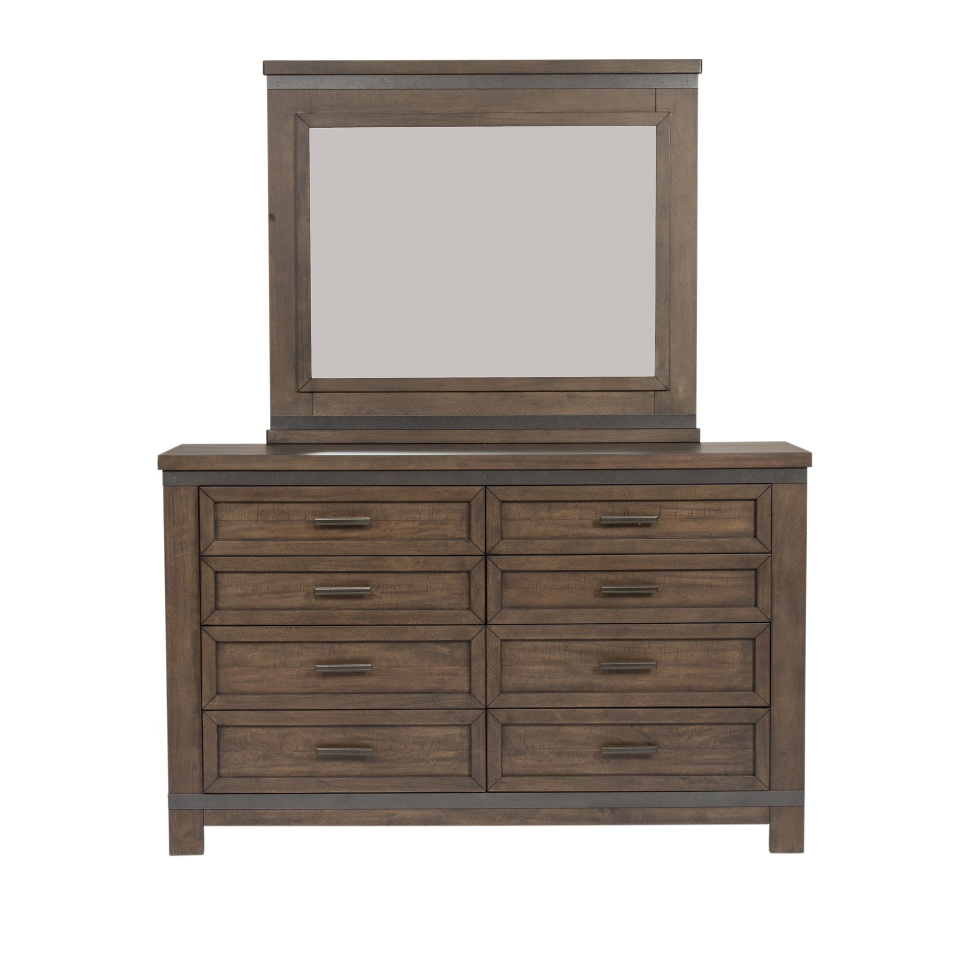 Thornwood Hills - Mirror - Dark Brown - Metal Strip Accents - Hornell Furniture Outlet