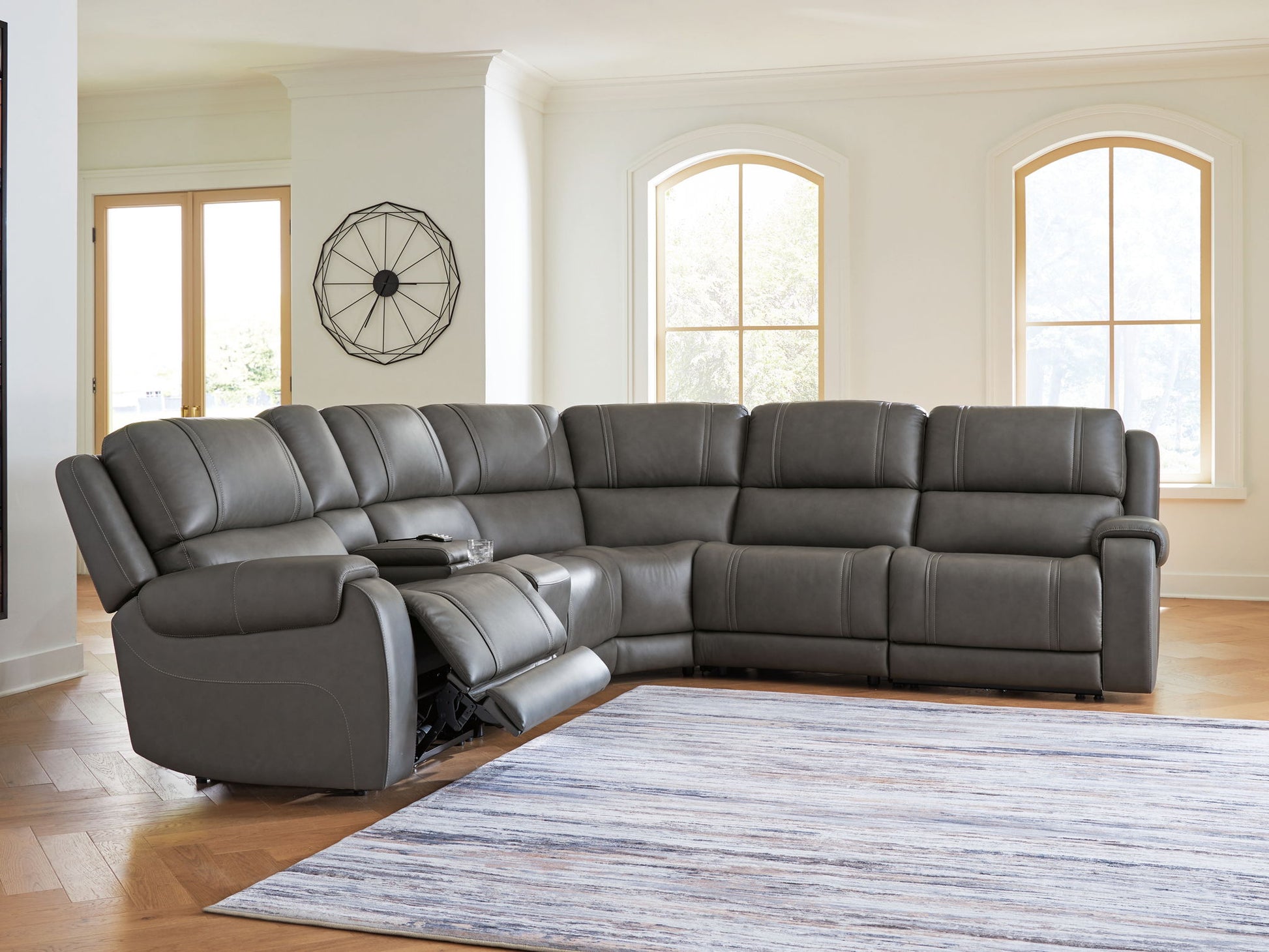 5Z - Pittson - Power Reclining Sectional - Hornell Furniture Outlet