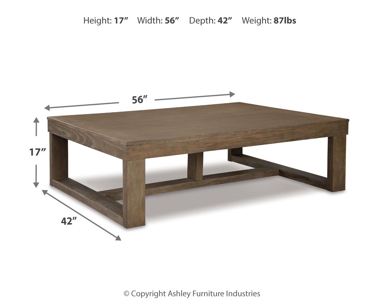 Cariton - Rectangular Cocktail Table - Gray - Hornell Furniture Outlet