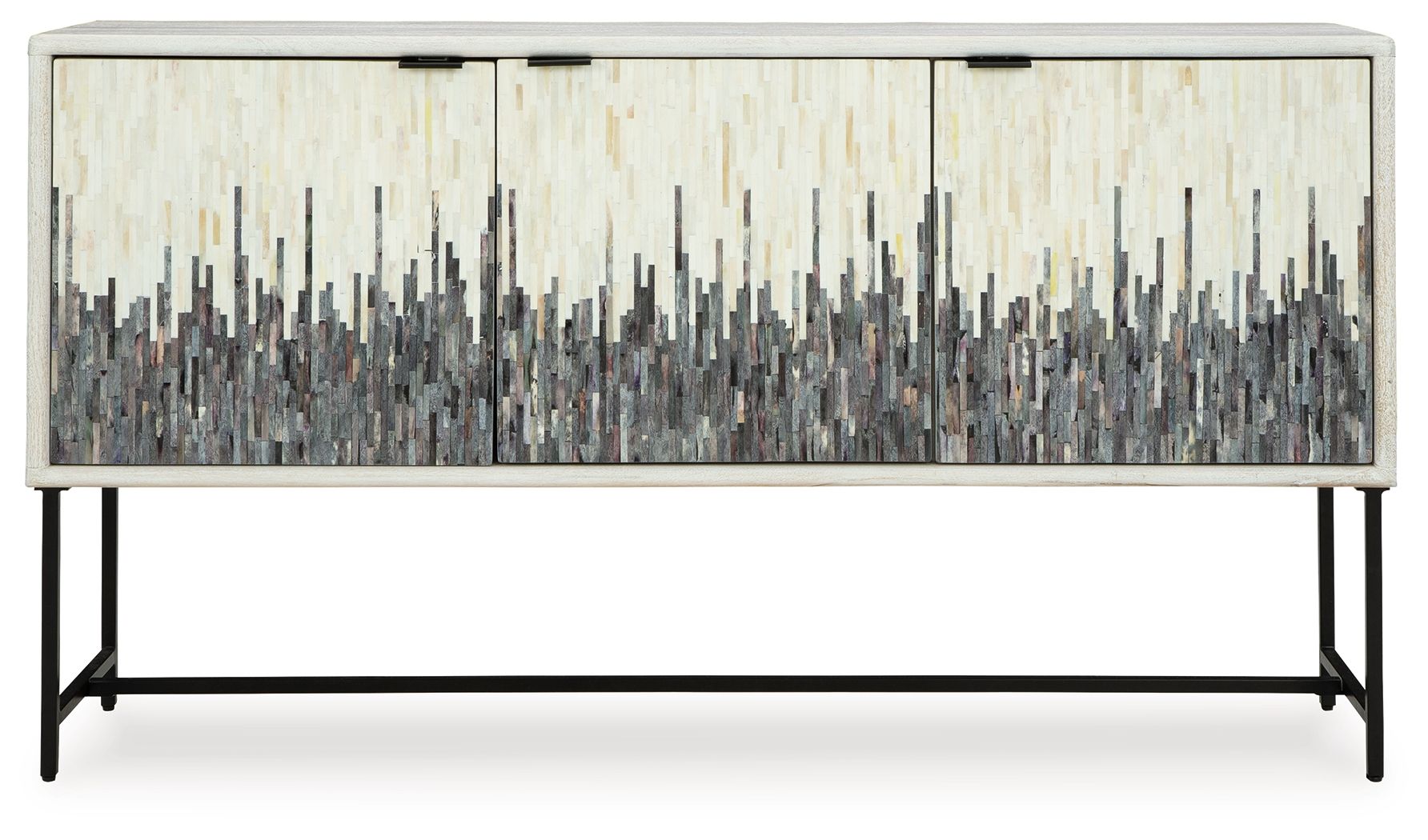 Freyton - White / Gray - Accent Cabinet - Hornell Furniture Outlet