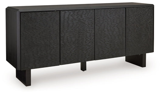 Farrelmore - Black - Accent Cabinet - Hornell Furniture Outlet