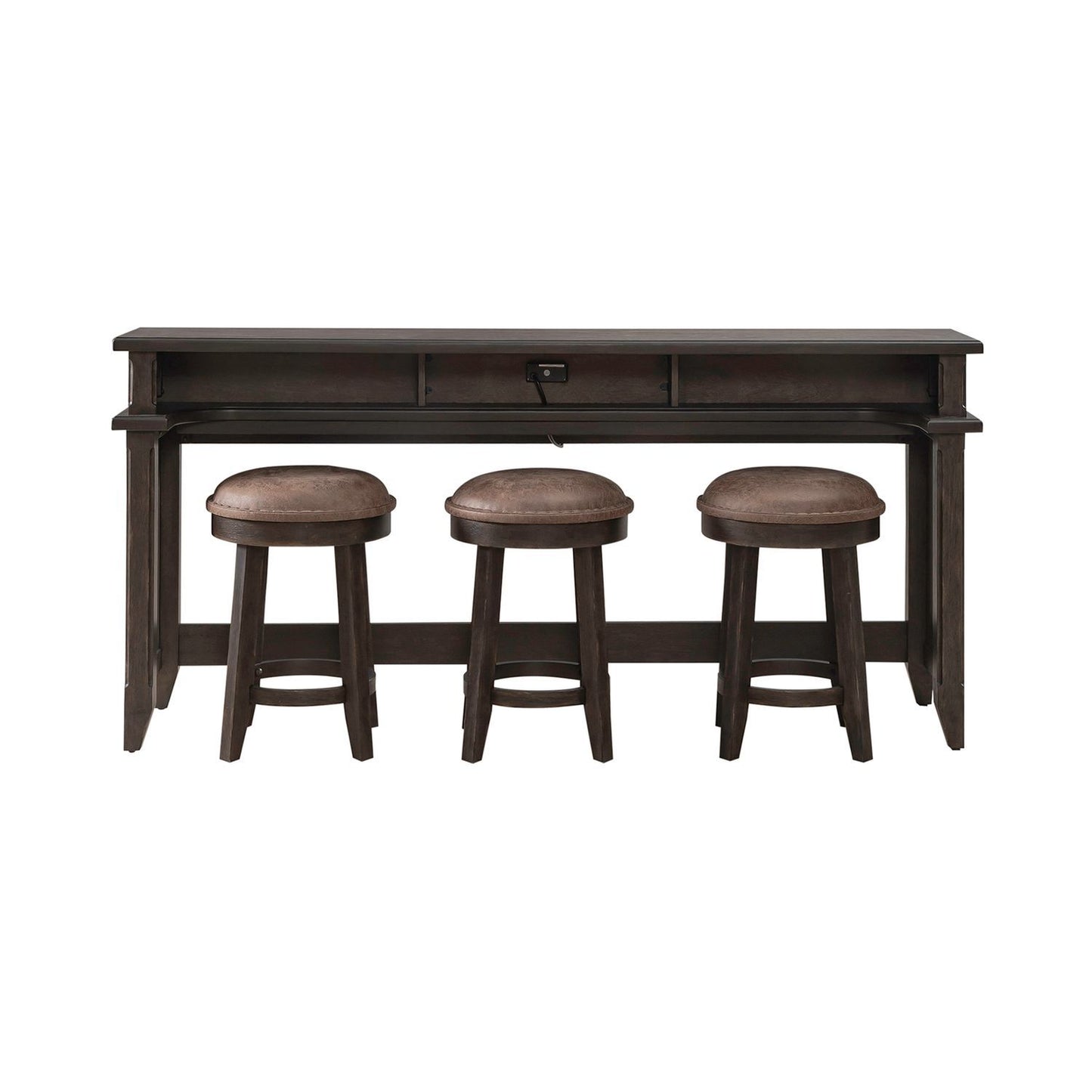 Paradise Valley - 4 Piece Living Room Set - Dark Brown - Hornell Furniture Outlet