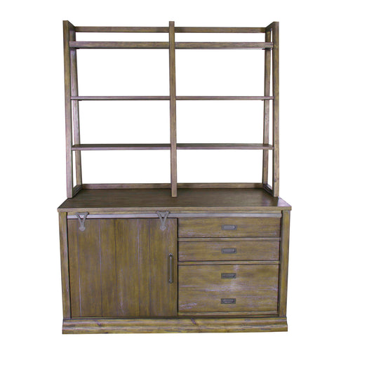 Stone Brook - Jr Executive Credenza Set - Dark Brown - Hornell Furniture Outlet