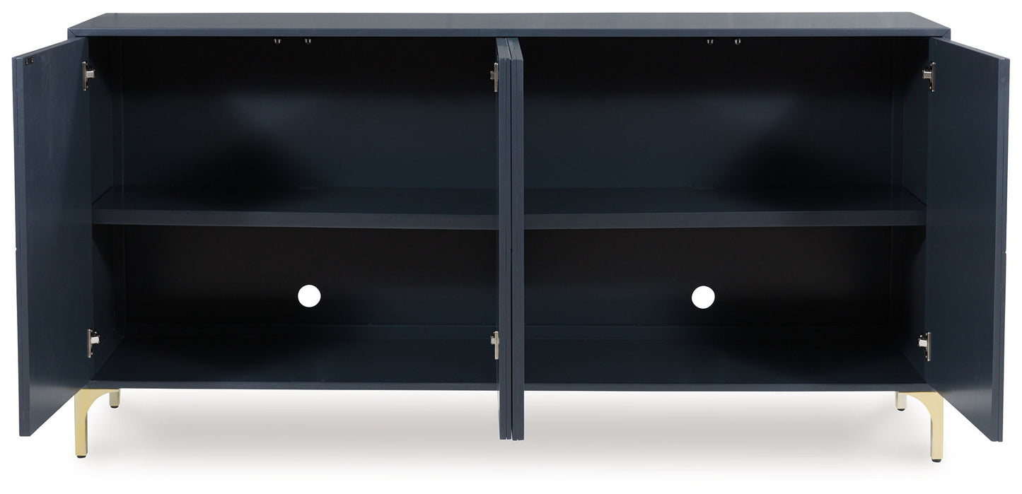 Loirwick - Dark Blue - Accent Cabinet - Hornell Furniture Outlet