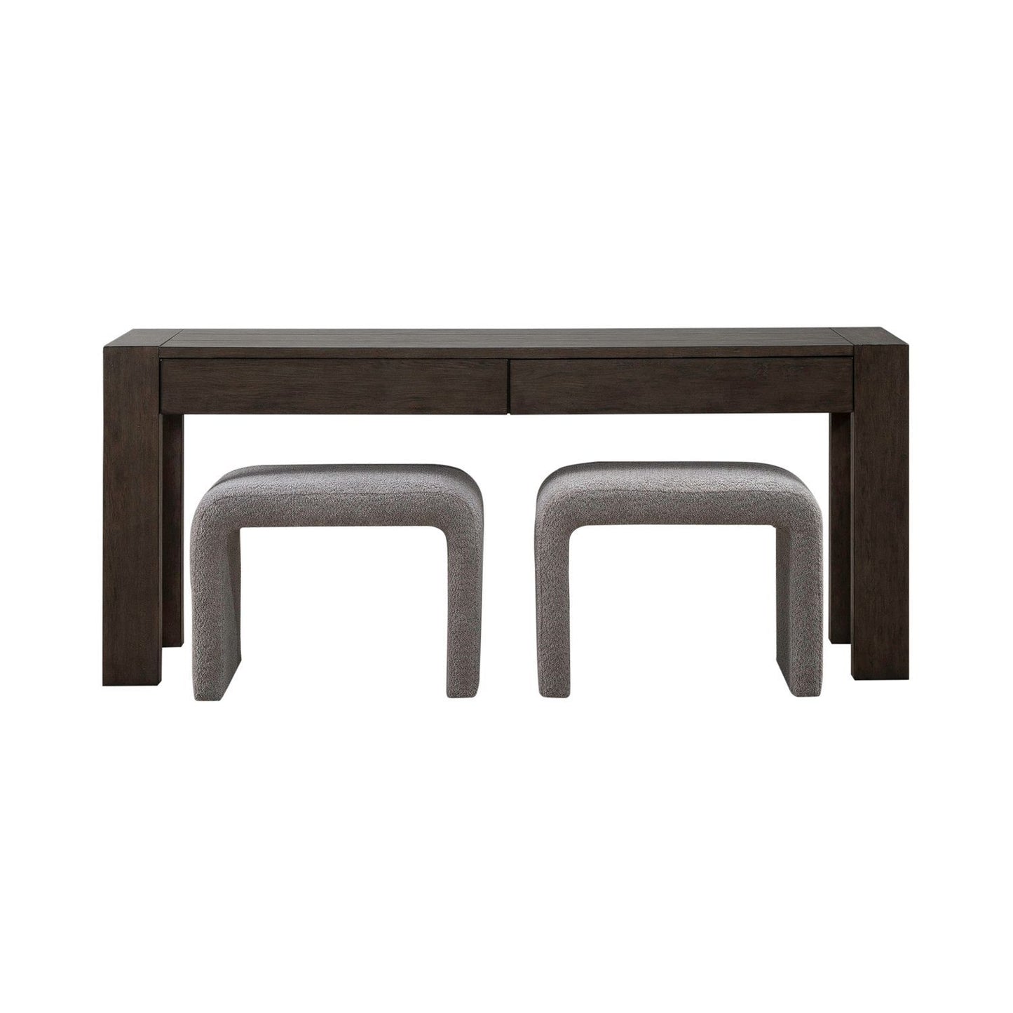 Cascade Falls - 3 Piece Set - Satin Espresso / Gray - Hornell Furniture Outlet