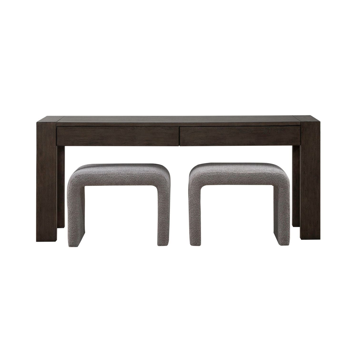 Cascade Falls - 3 Piece Set - Satin Espresso / Gray - Hornell Furniture Outlet