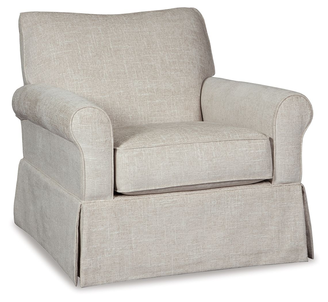 Searcy - Swivel Glider Accent Chair - Quartz - Hornell Furniture Outlet
