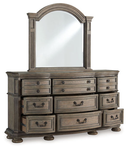 Ardenfield - Light Brown - Dresser And Mirror - Hornell Furniture Outlet