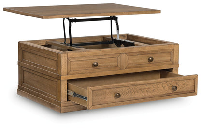 Sharlance - Light Brown - Lift Top Cocktail Table - Hornell Furniture Outlet