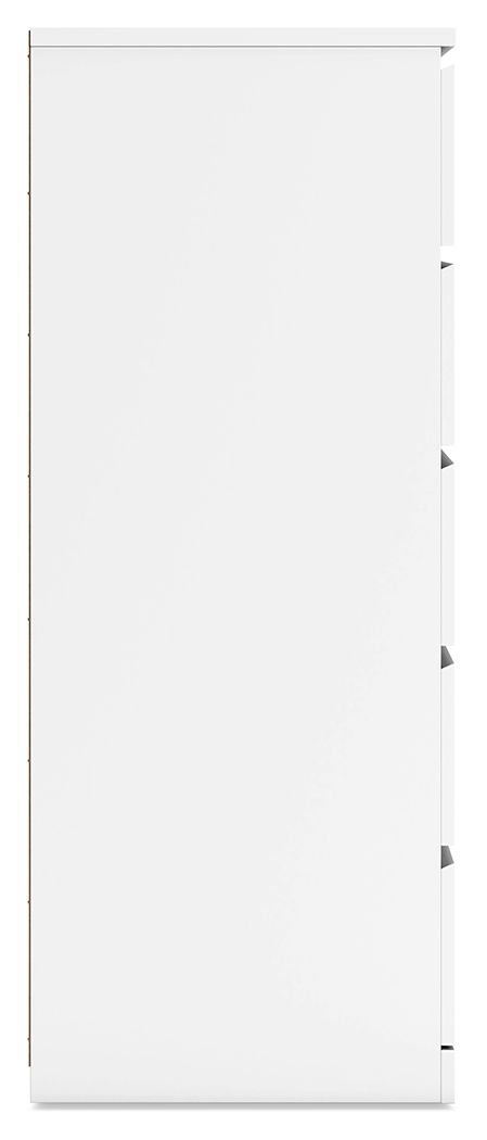 Onita - White - Five Drawer Chest - Hornell Furniture Outlet