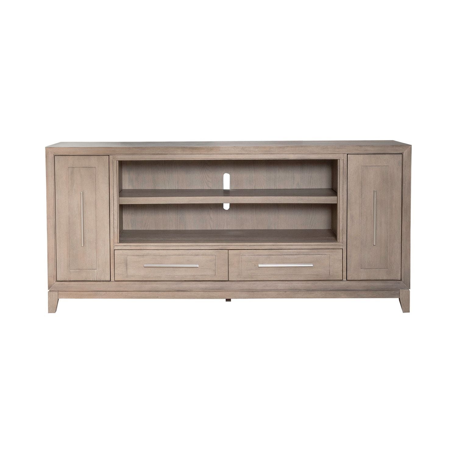 Fireplace TV Consoles - 80" Fireplace TV Console - Light Brown - Hornell Furniture Outlet