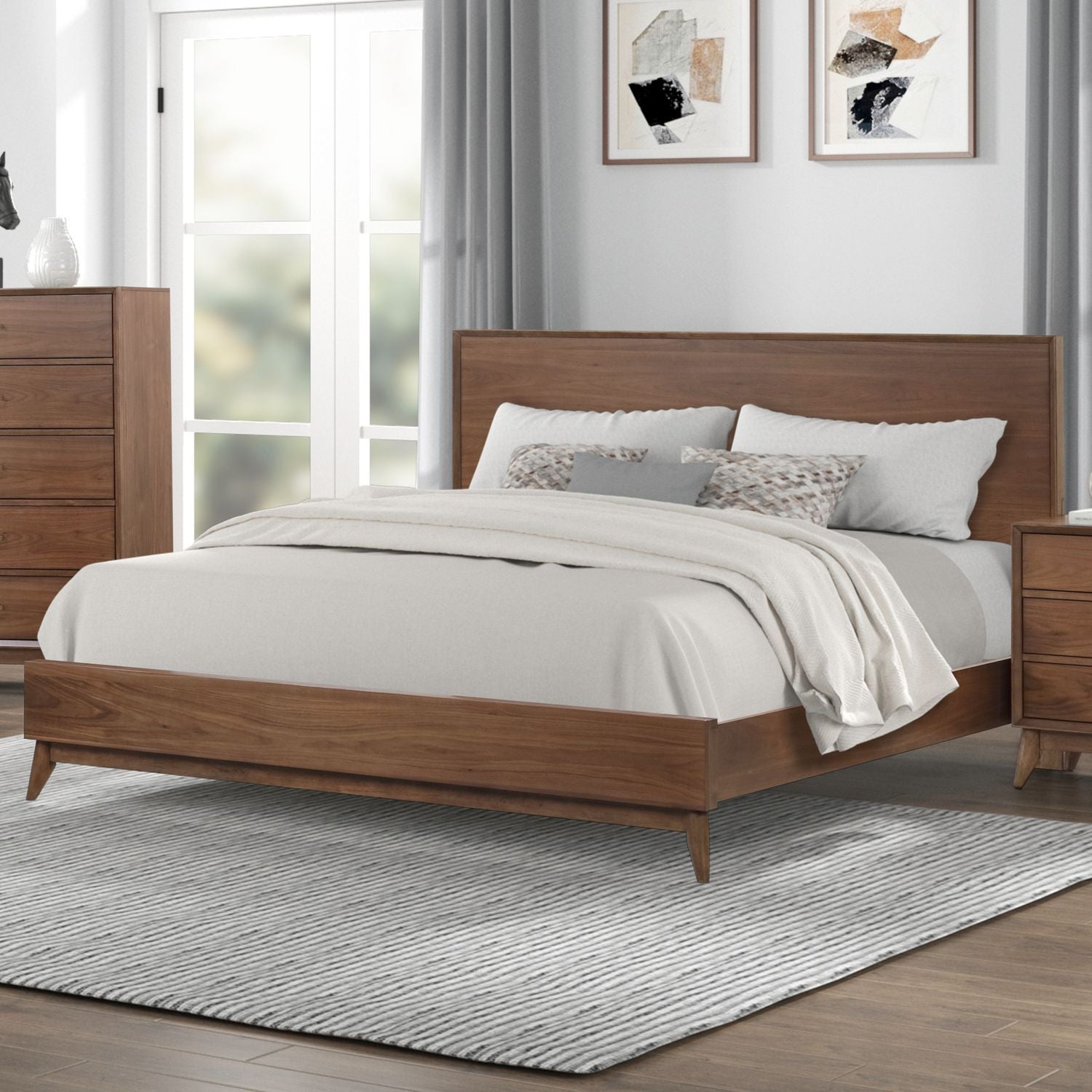 Century Modern - Dresser & Mirror - Light Brown - Hornell Furniture Outlet