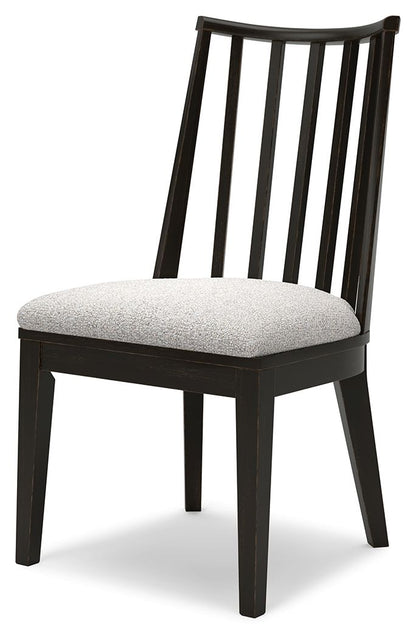 Galliden - Black - Dining Upholstered Side Chair (Set of 2) - Hornell Furniture Outlet