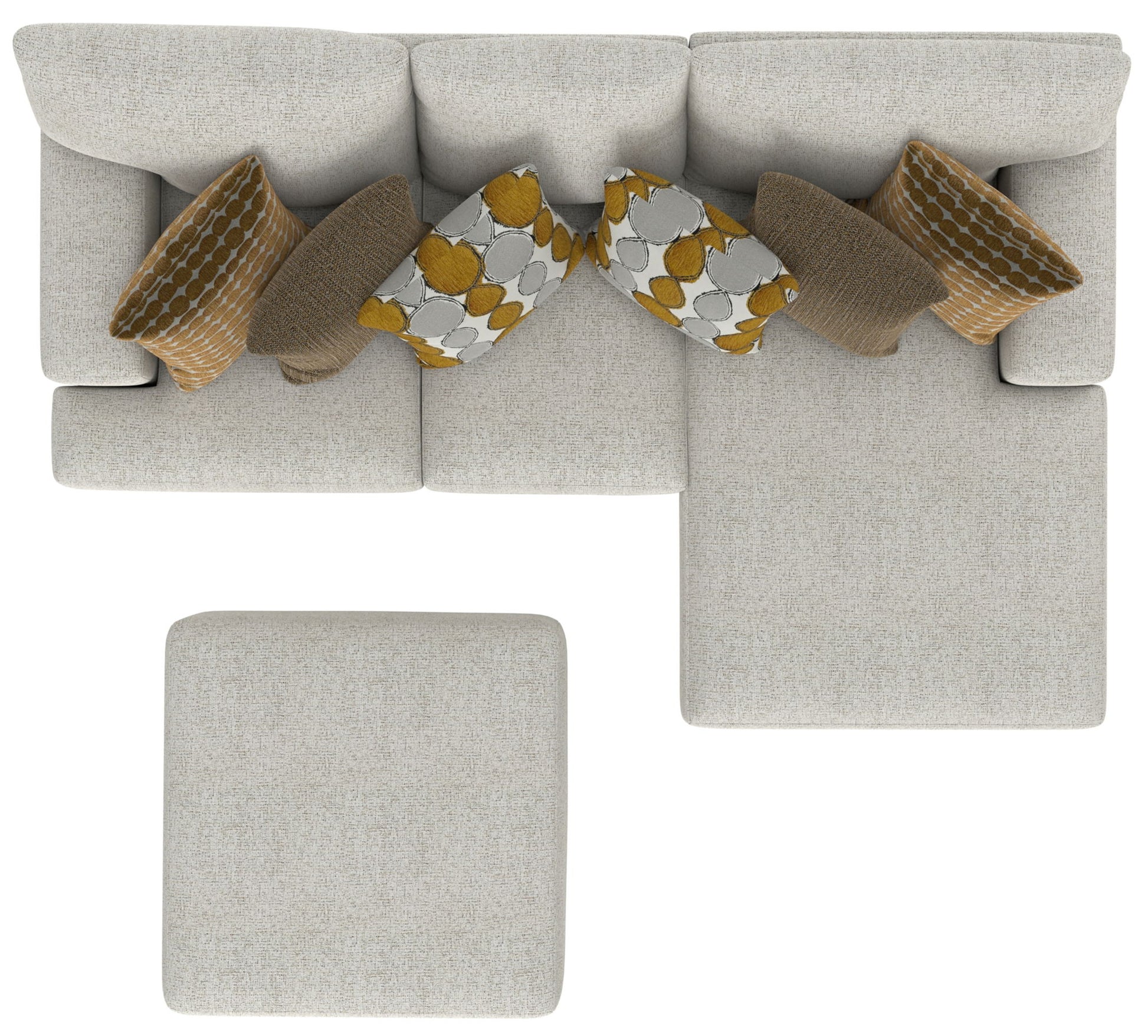 Tori - Sectional With Comfort Coil Seating, Cocktail Ottoman And Accent Pillows Included - Hornell Furniture Outlet