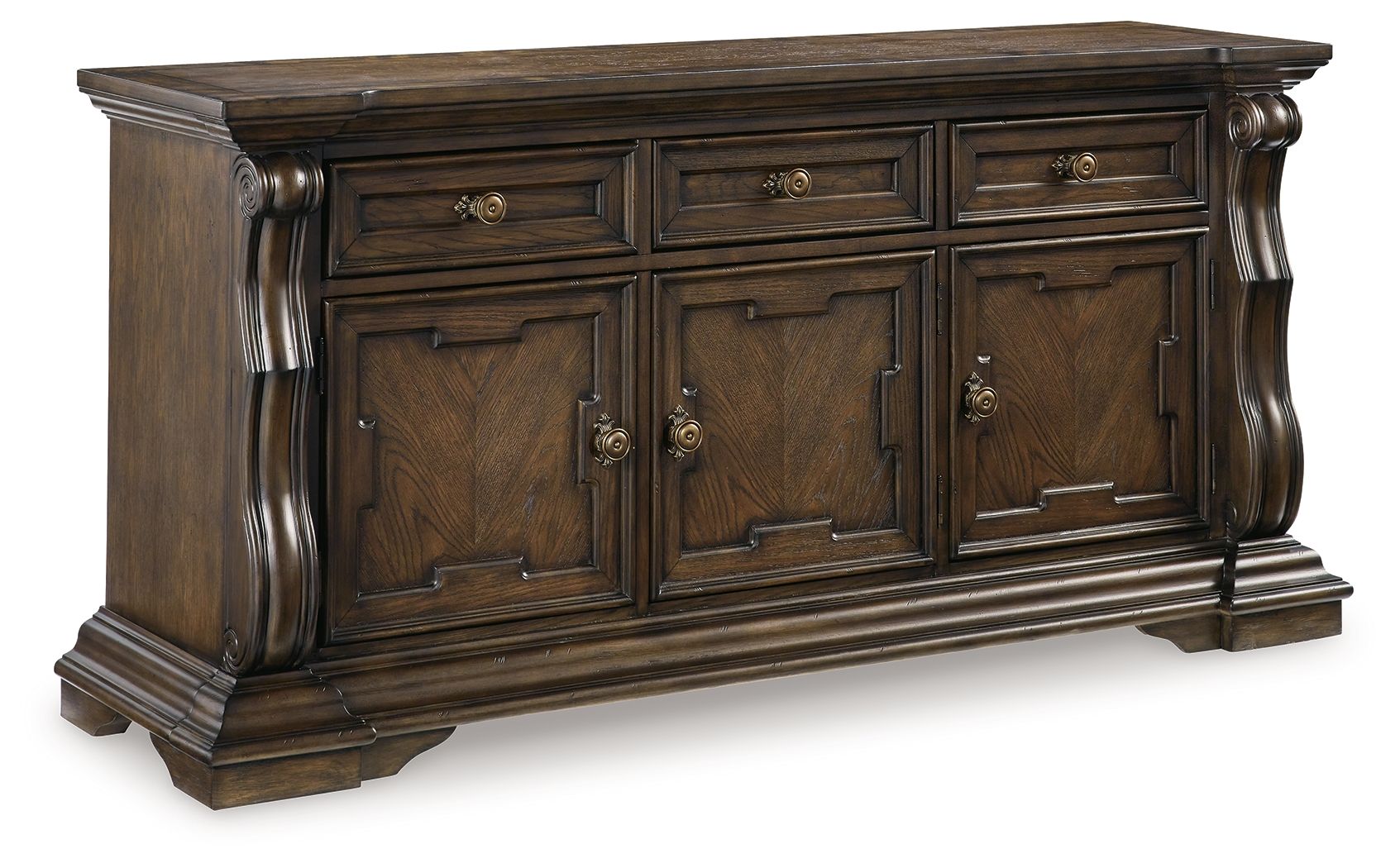 Maylee - Dark Brown - Dining Room Buffet - Hornell Furniture Outlet