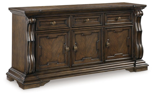 Maylee - Dark Brown - Dining Room Buffet - Hornell Furniture Outlet