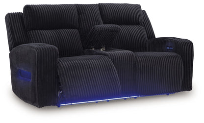Forest Lake - Power Reclining Loveseat With Console / Adj Headrest - Hornell Furniture Outlet