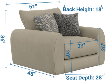 Ezra - Chair 1/2 - Twine - Hornell Furniture Outlet