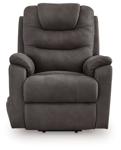 Snowfield - Gunmetal - Power Lift Recliner - Hornell Furniture Outlet