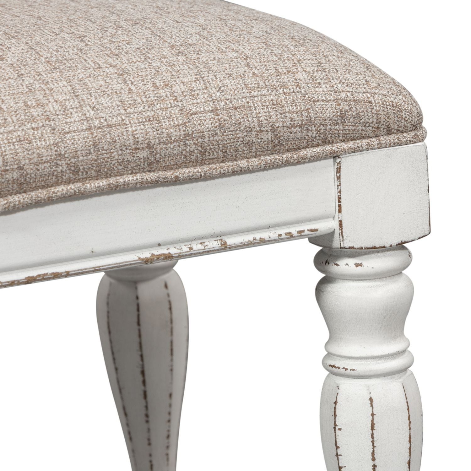 Magnolia Manor - Accent Bench - White - Hornell Furniture Outlet