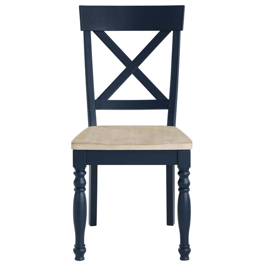 Darcy - Side Chair (Set of 2) - Blue - Hornell Furniture Outlet