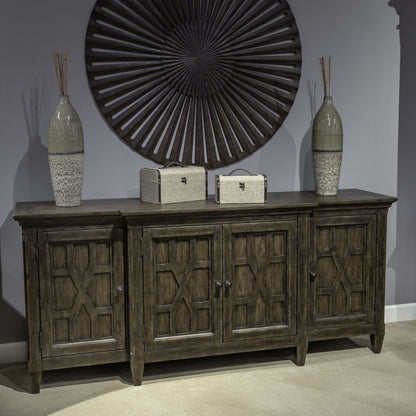 Paradise Valley - 76" TV Console - Dark Brown - Hornell Furniture Outlet