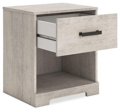 Shawburn - Gray - One Drawer Night Stand - Hornell Furniture Outlet