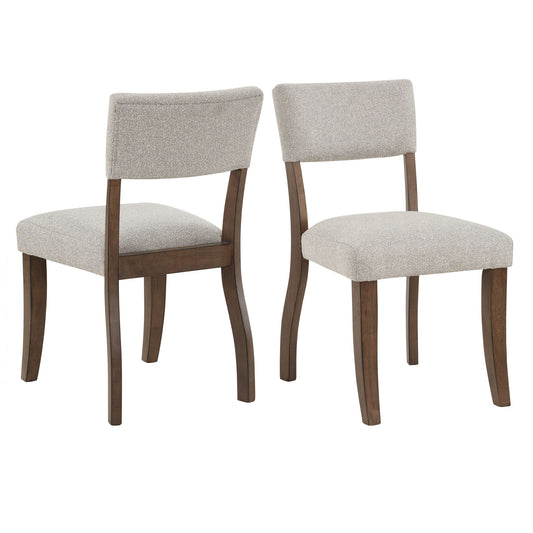 Wade - Side Chair (Set of 2) - White / Light Brown - Hornell Furniture Outlet