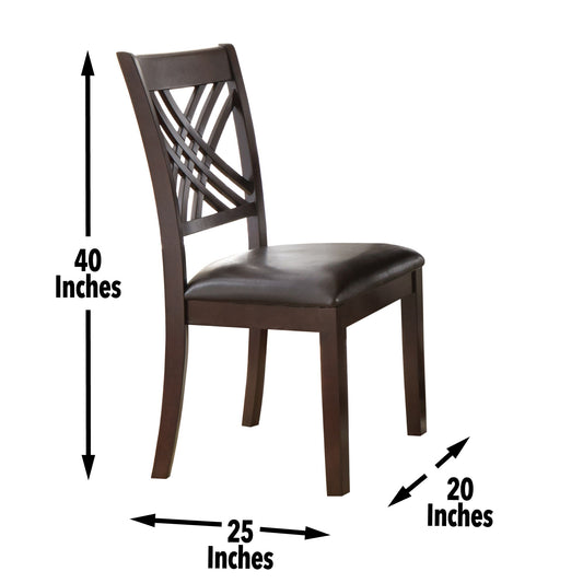 Adrian - Side Chair (Set of 2) - Dark Brown - Hornell Furniture Outlet