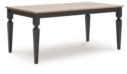 Brenkerton - Grayish Brown / Black - Rectangular Dining Room Table - Hornell Furniture Outlet