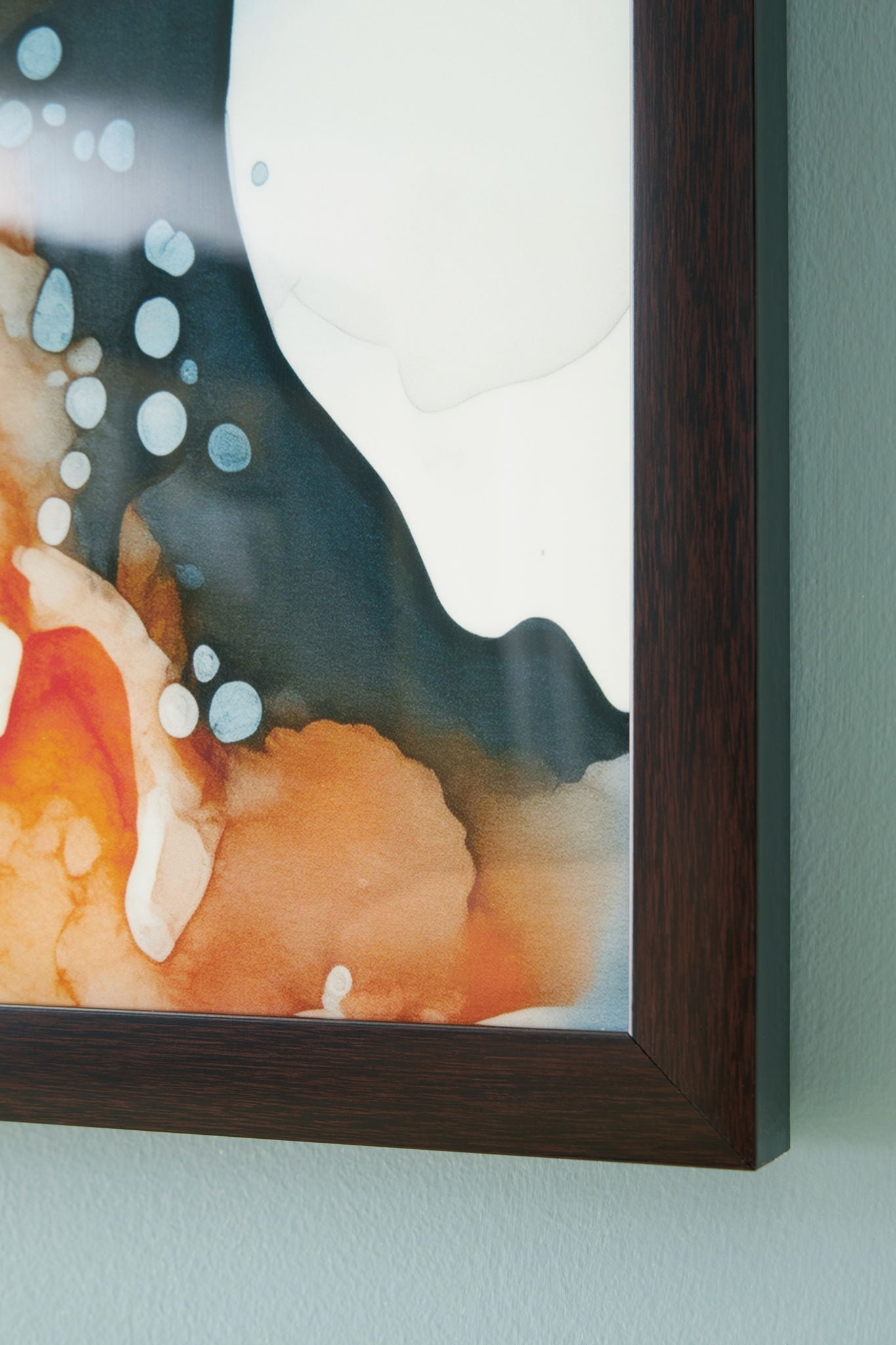 Foxenburg - Blue / Amber / White - Wall Art - Hornell Furniture Outlet