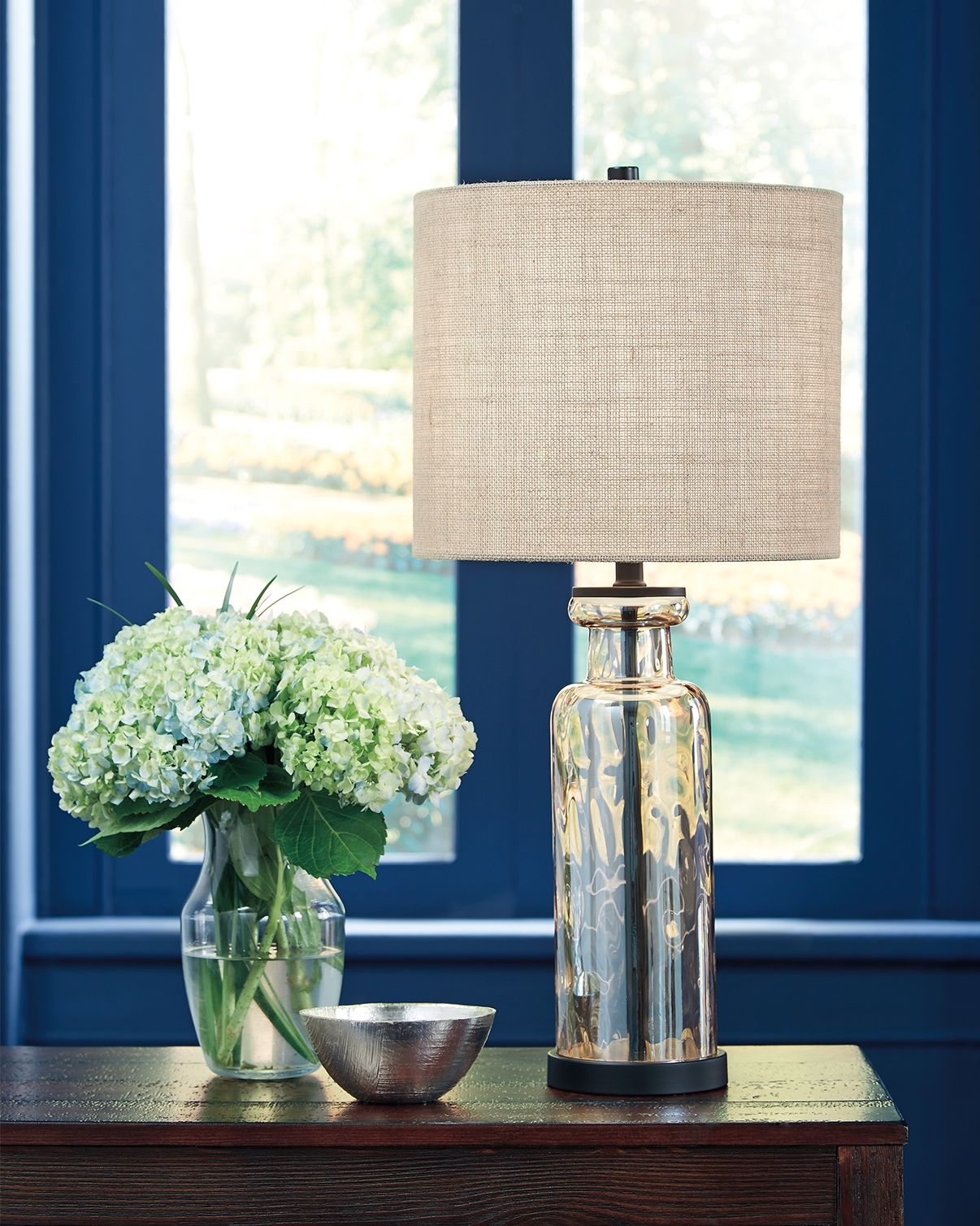 Laurentia - Champagne - Glass Table Lamp - Hornell Furniture Outlet