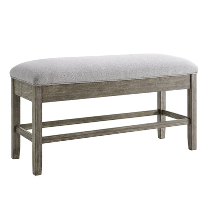 Grayson - Counter Bench - Gray / Light Brown - Hornell Furniture Outlet