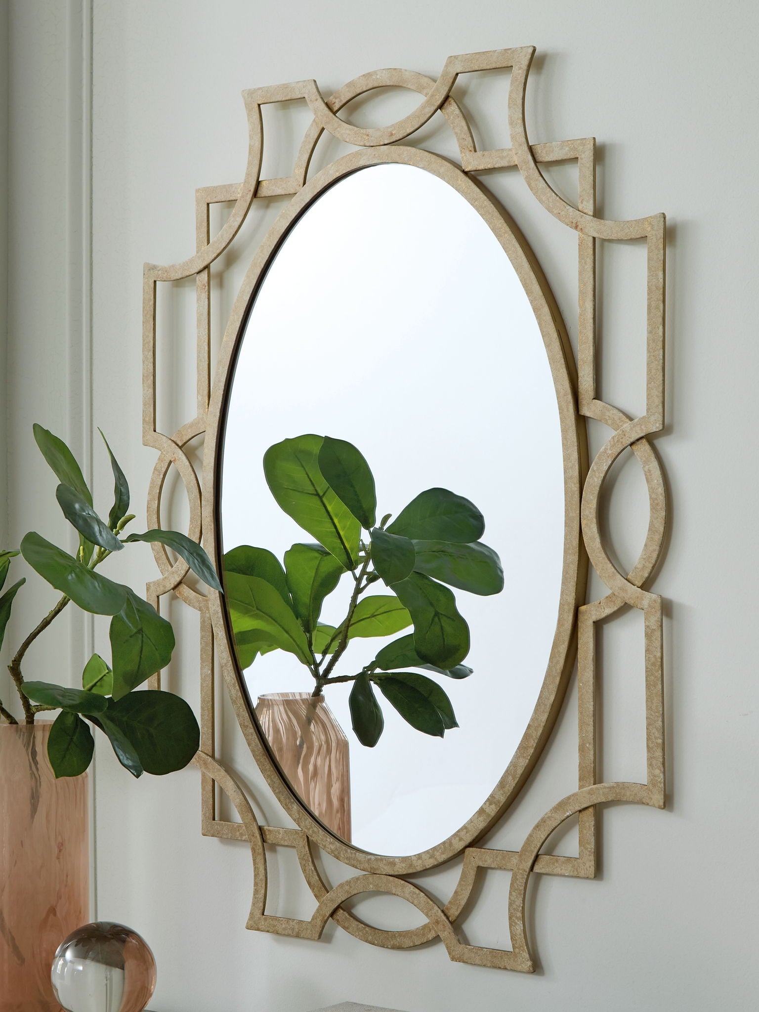 Fulkmore - Antique Gold Finish - Accent Mirror - Hornell Furniture Outlet