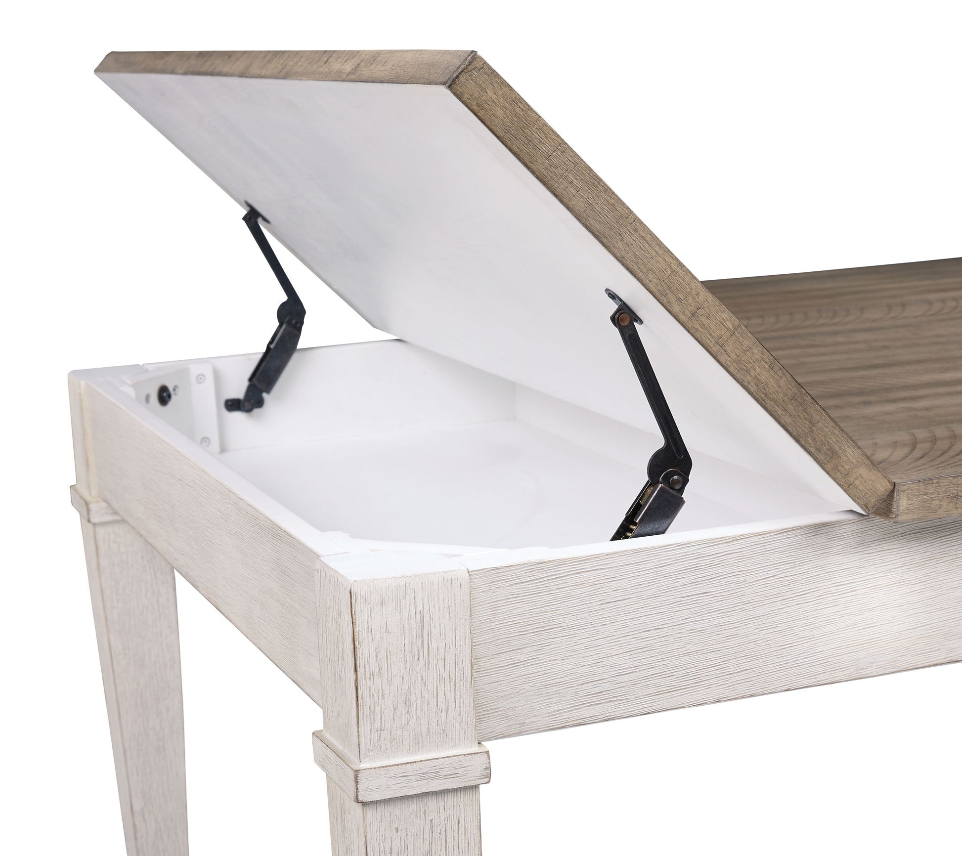 Skempton - White - RECT DRM Table w/Storage - Hornell Furniture Outlet