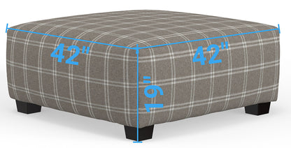 Magnolia - Cocktail Ottoman - Mink - Hornell Furniture Outlet