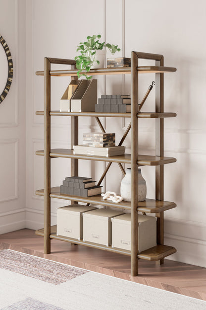Roanhowe - Brown - Bookcase - Hornell Furniture Outlet