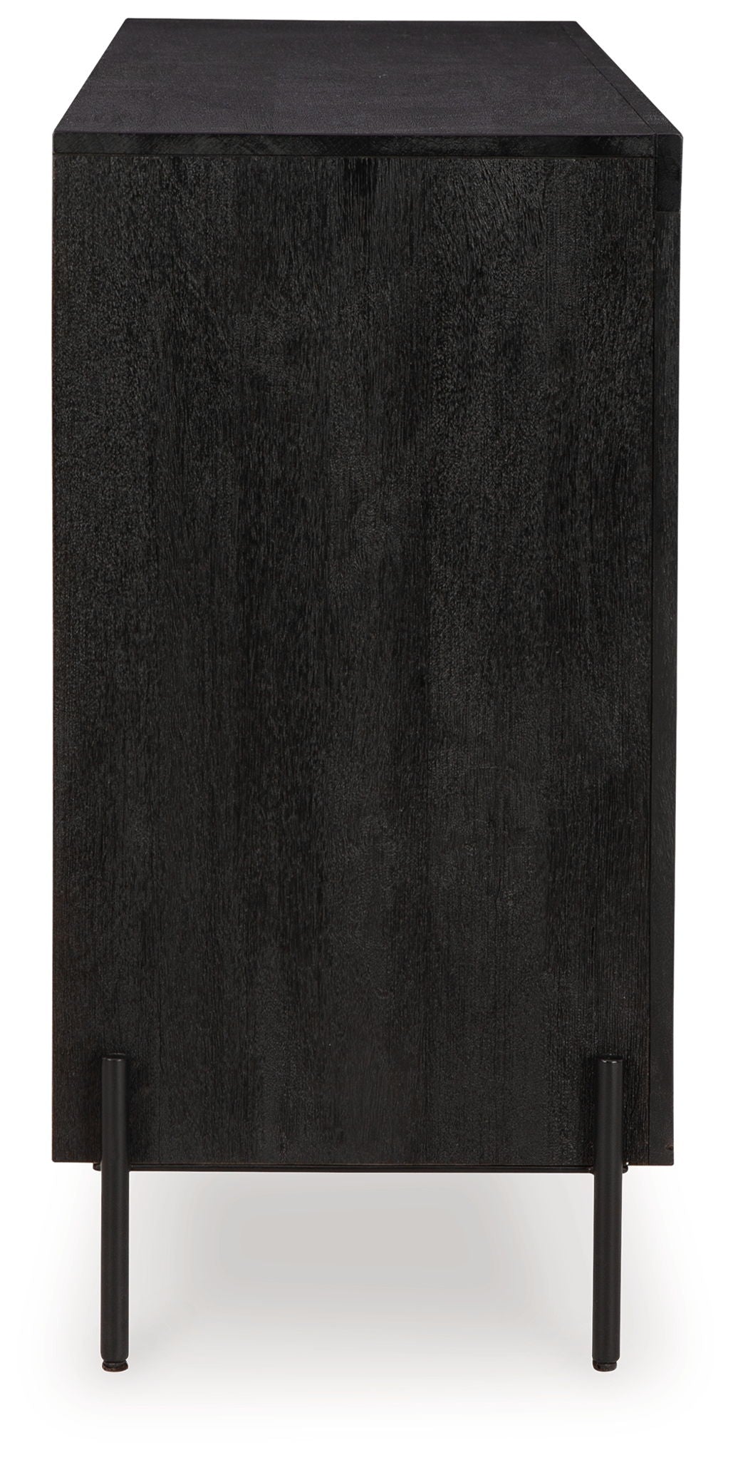 Vallisburg - Black / Natural - Accent Cabinet - Hornell Furniture Outlet