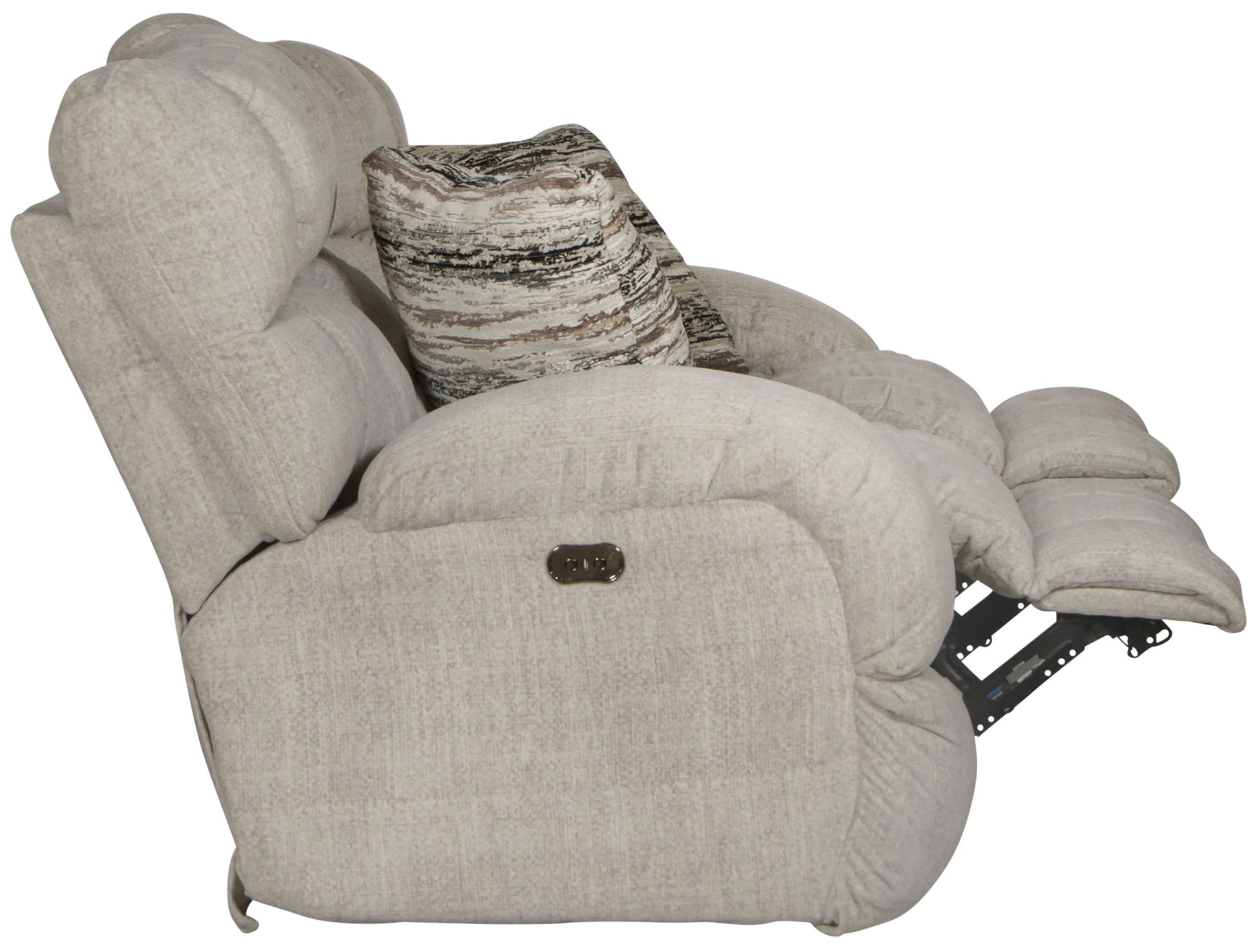 Ashland - Power Lay Flat Reclining Console Loveseat - Hornell Furniture Outlet