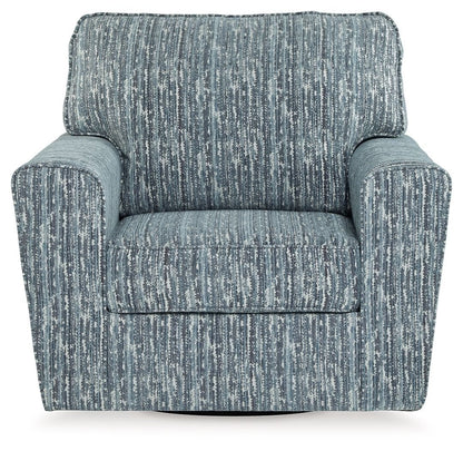 Aterburm - Twilight - Swivel Accent Chair - Hornell Furniture Outlet