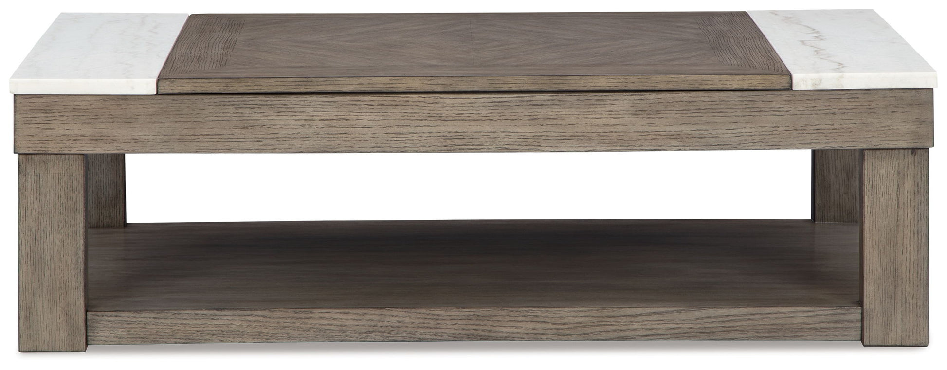 Loyaska - Grayish Brown / White - Lift Top Cocktail Table - Hornell Furniture Outlet